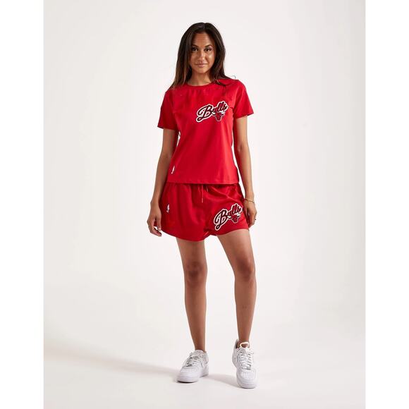 NEW Pro Standard Chicago Bulls Women’s Script Shorts Red/White XL BCBF57656 - Picture 2 of 8